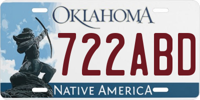OK license plate 722ABD