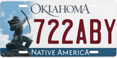 OK license plate 722ABY