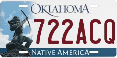 OK license plate 722ACQ