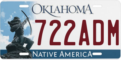 OK license plate 722ADM