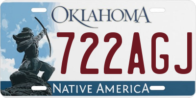 OK license plate 722AGJ