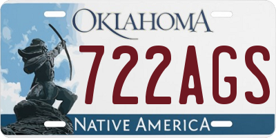 OK license plate 722AGS