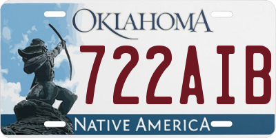 OK license plate 722AIB