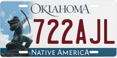 OK license plate 722AJL