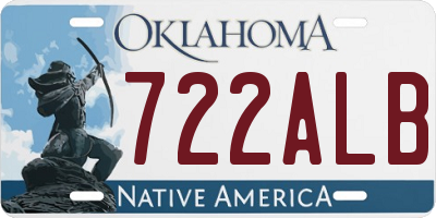 OK license plate 722ALB