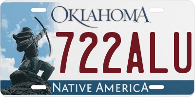 OK license plate 722ALU