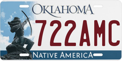 OK license plate 722AMC