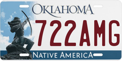 OK license plate 722AMG