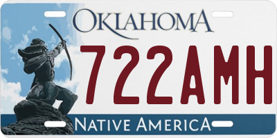 OK license plate 722AMH