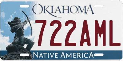 OK license plate 722AML