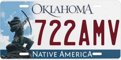 OK license plate 722AMV