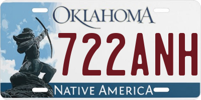 OK license plate 722ANH