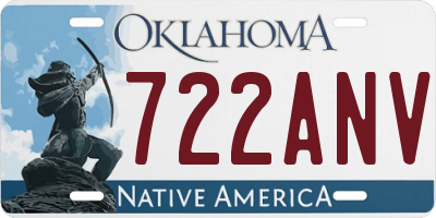 OK license plate 722ANV