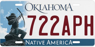 OK license plate 722APH