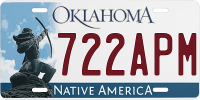 OK license plate 722APM