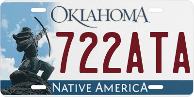 OK license plate 722ATA