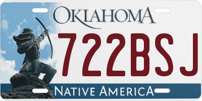 OK license plate 722BSJ