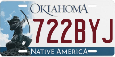 OK license plate 722BYJ