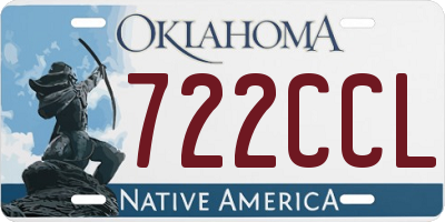 OK license plate 722CCL