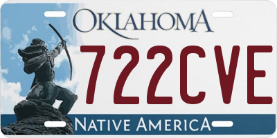 OK license plate 722CVE