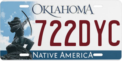 OK license plate 722DYC