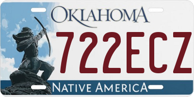 OK license plate 722ECZ