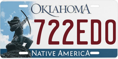 OK license plate 722EDO