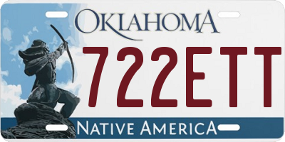 OK license plate 722ETT