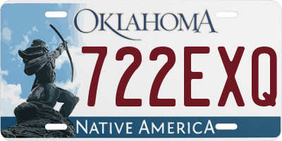 OK license plate 722EXQ