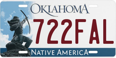 OK license plate 722FAL