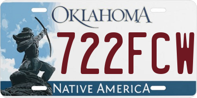 OK license plate 722FCW