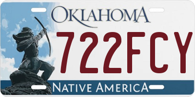 OK license plate 722FCY
