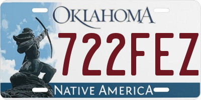 OK license plate 722FEZ