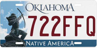 OK license plate 722FFQ
