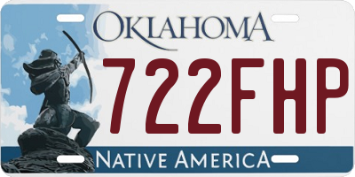 OK license plate 722FHP