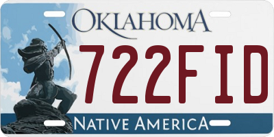 OK license plate 722FID
