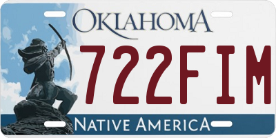 OK license plate 722FIM