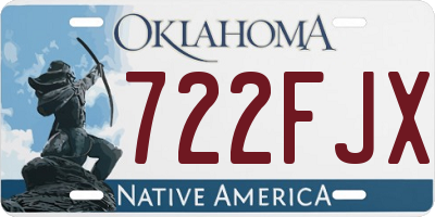 OK license plate 722FJX