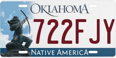 OK license plate 722FJY