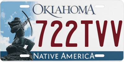 OK license plate 722TVV