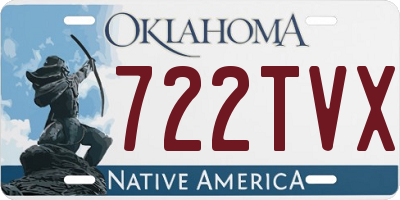 OK license plate 722TVX