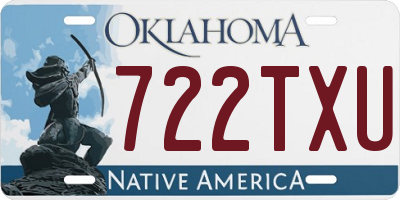 OK license plate 722TXU