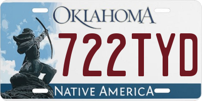 OK license plate 722TYD