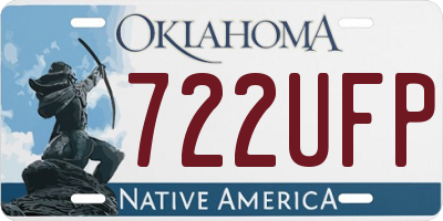 OK license plate 722UFP