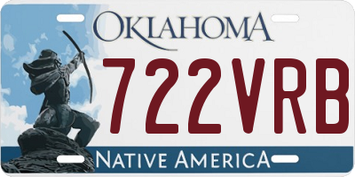 OK license plate 722VRB