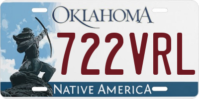 OK license plate 722VRL