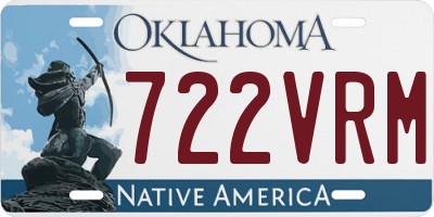 OK license plate 722VRM