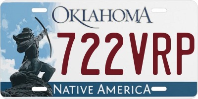 OK license plate 722VRP