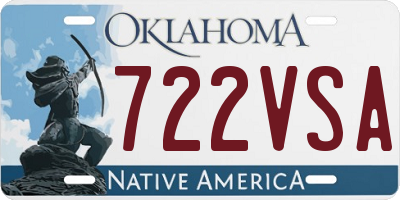 OK license plate 722VSA