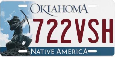 OK license plate 722VSH